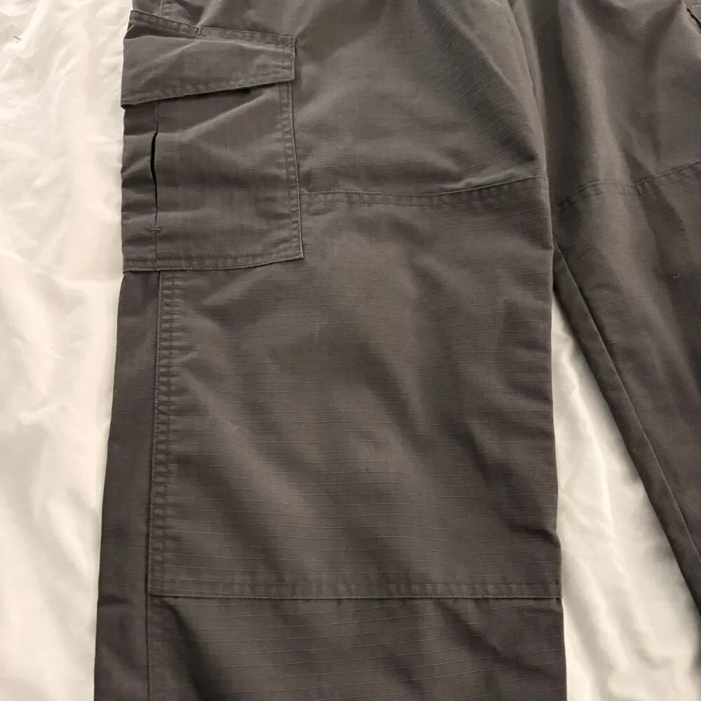CQR Tactical Ripstop Pants Mens 32x32 Grey Straight Relaxed Fit Cargo